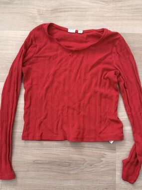 Red pointelle bow Gap long sleeve